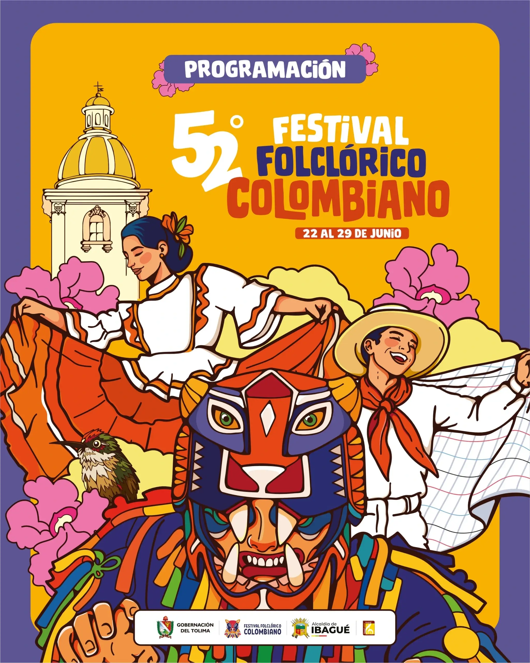 Afiche oficial de San Pedro 2026 en Ibague Tolima, Colombia