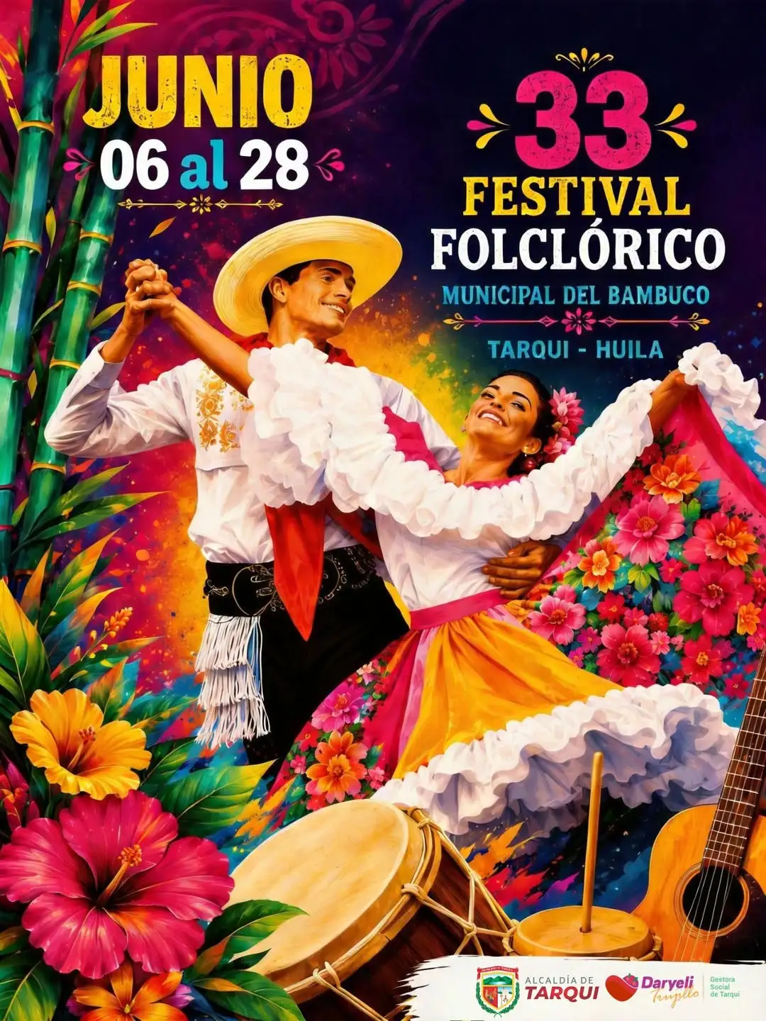 Afiche oficial de San Pedro 2026 en Tarqui Huila, Colombia