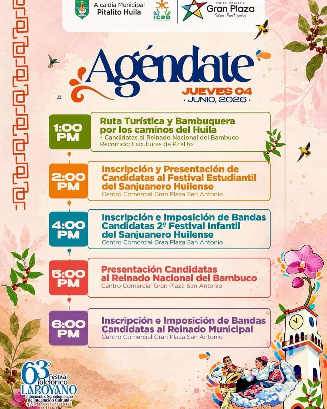 ✨ ¡La cultura, la tradición y el folclor se viven en Pitalito!